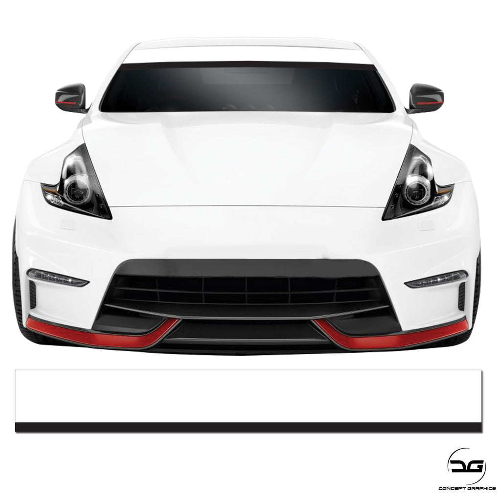 Black Glossy Windscreen Sun Strip – JDM Vinyl Decal For Car/Van – Touring Strip
