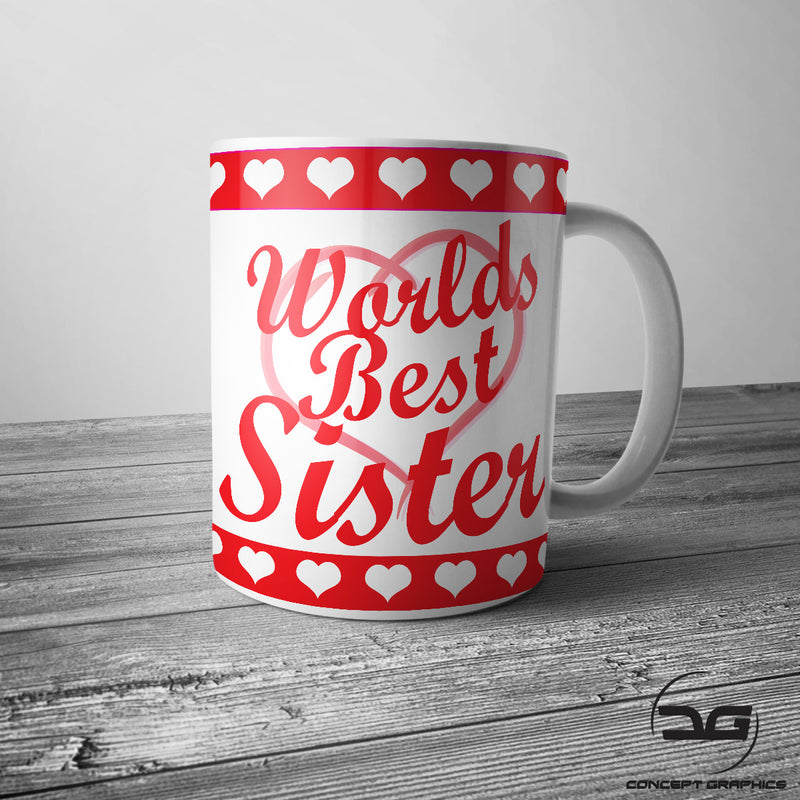 Worlds Best Sister Sibling Birthday Gift Mug Present