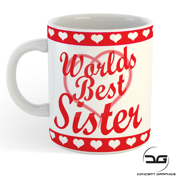 Worlds Best Sister Sibling Birthday Gift Mug