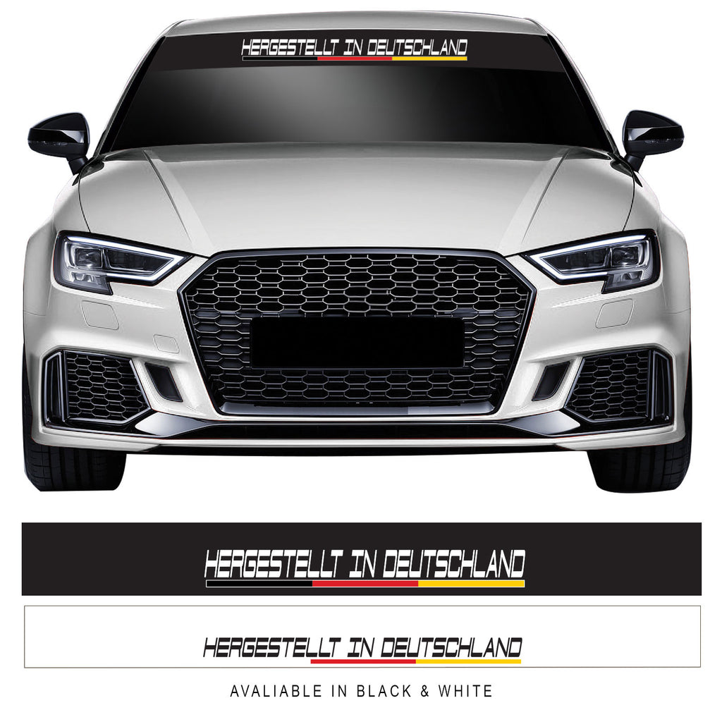 Made In Germany Euro Car Windscreen Sunstrip Banner | Concept Graphics