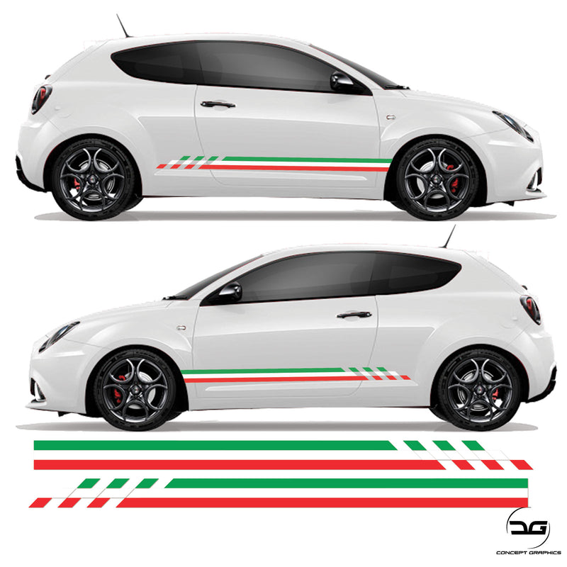 Alfa Romeo Mito Italian Stripes Checkered 