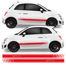 Competizione Side Stripe Vinyl Decal Sticker Graphics Kit Compatible with Fiat 500, 595, 695 Abarth Models