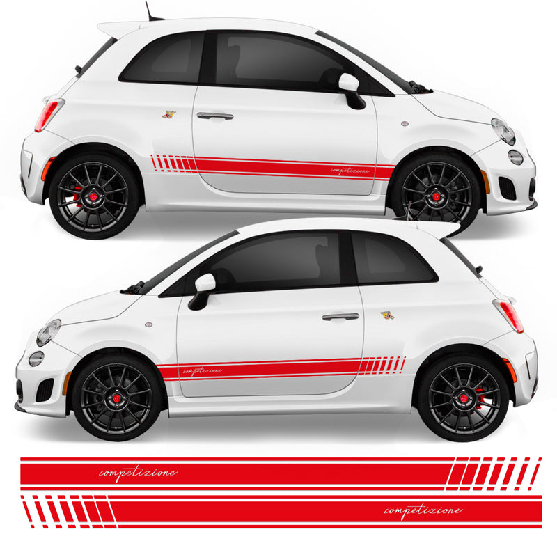 Competizione Side Stripe Stickers Fiat 500 Abarth