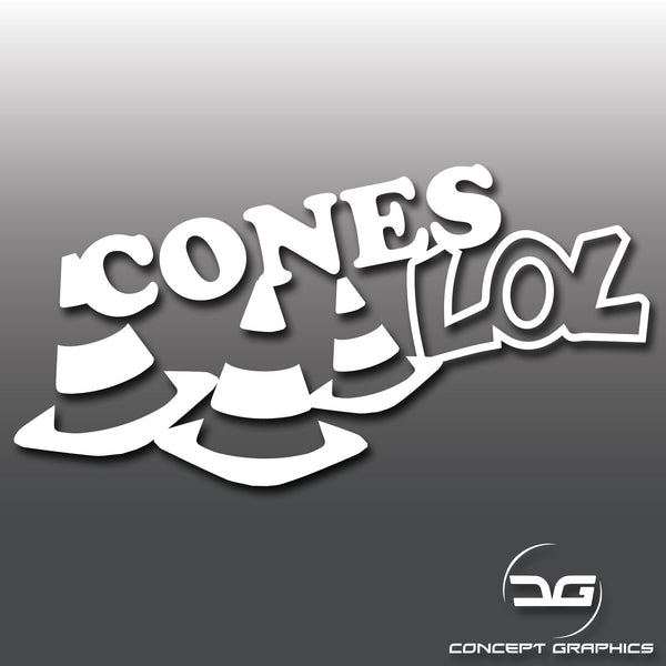 Cones LOL Funny Car Vinyl Decal Sticker