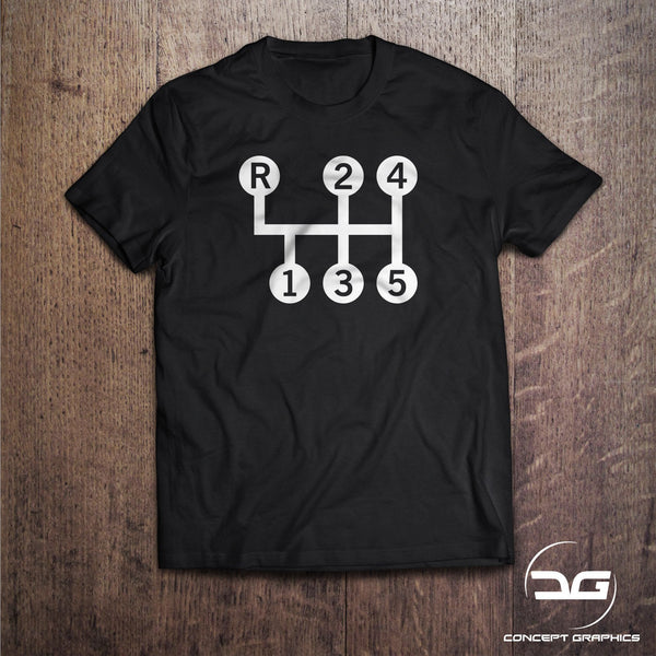 dogleg gear Dog Leg 5 Speed Gearbox Shifter Novelty T-Shirt