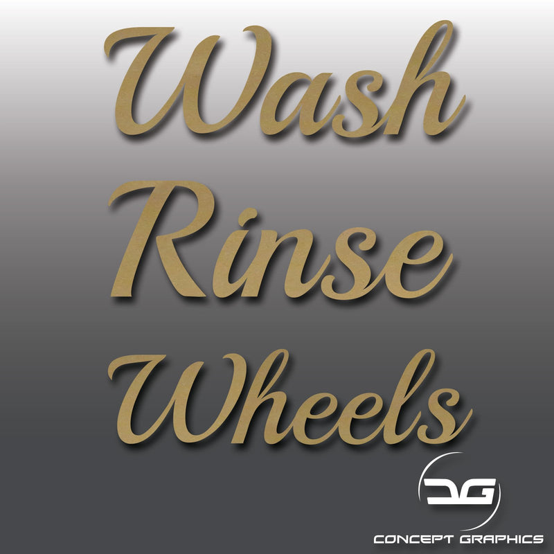 Car Valeting Wash, Rinse & Wheels Vinyl Bucket Stickers – Concept Graphics