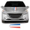 Peugeot 208 2012 onwards French Flag Bonnet Racing Stripe Vinyl Decal Sticker Graphic