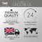 x2 R60 Union Jack Chrome Mini Countryman Domed Gel Badges