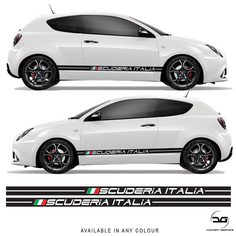 Alfa Romeo Scuderia Italia Italian Side Stripes