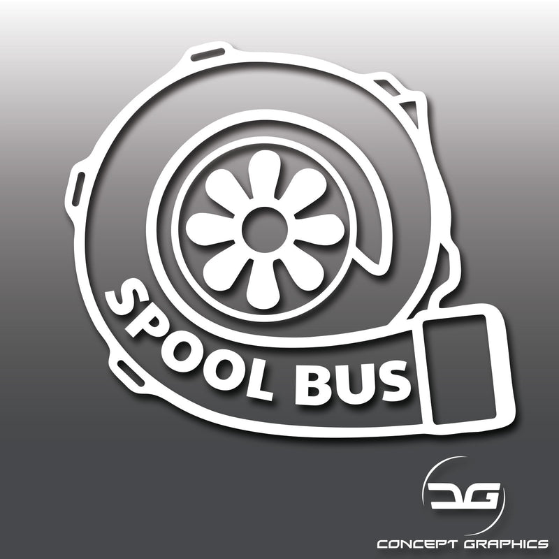 Turbo Spool Bus Funny Vinyl Decal Car Sticker | Concept Graphics