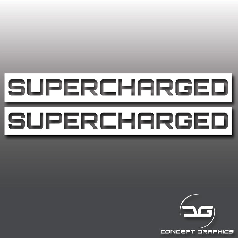 2x Supercharged Car Vinyl Decal Stickers | Concept Graphics