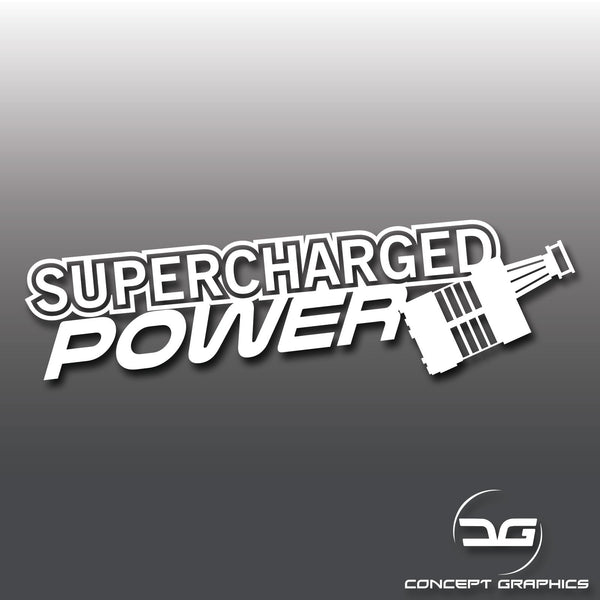 Supercharged Power Vinyl Decal Sticker