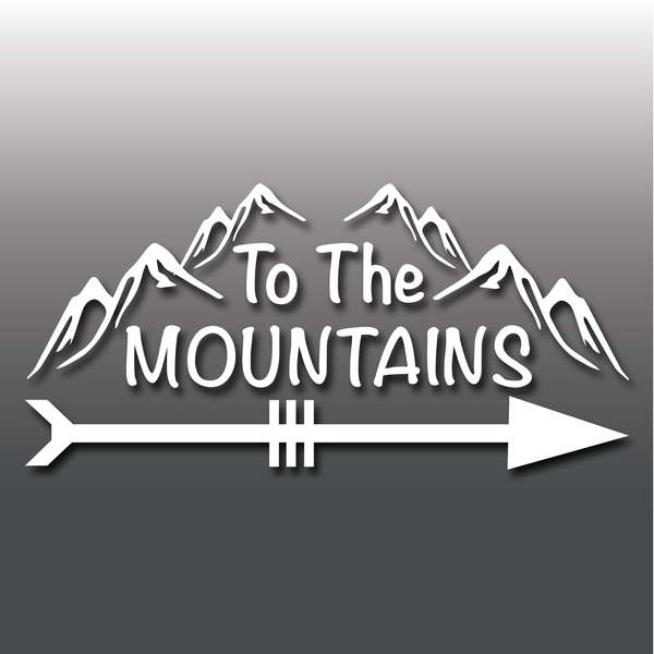 To The Mountains Hiking Laptop Car Vinyl Decal Sticker