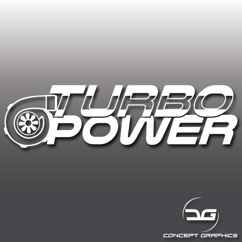 Turbo Power Car Vinyl Decal Sticker