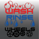 Bespoke Car Detailing Wash, Rinse & Wheels Vinyl Bucket Decals