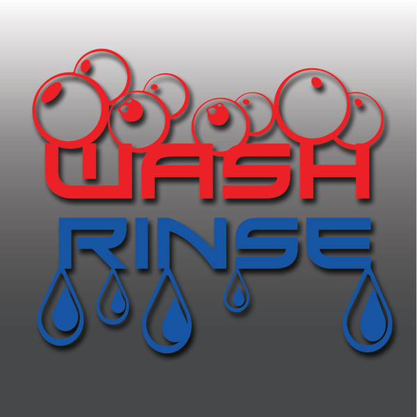 Concept Graphics Car Detailing Bucket Stickers - Wash, Rinse, Wheels (Choose Color)