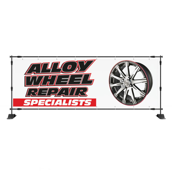 Alloy Wheel Repair refurb car garage PVC banner