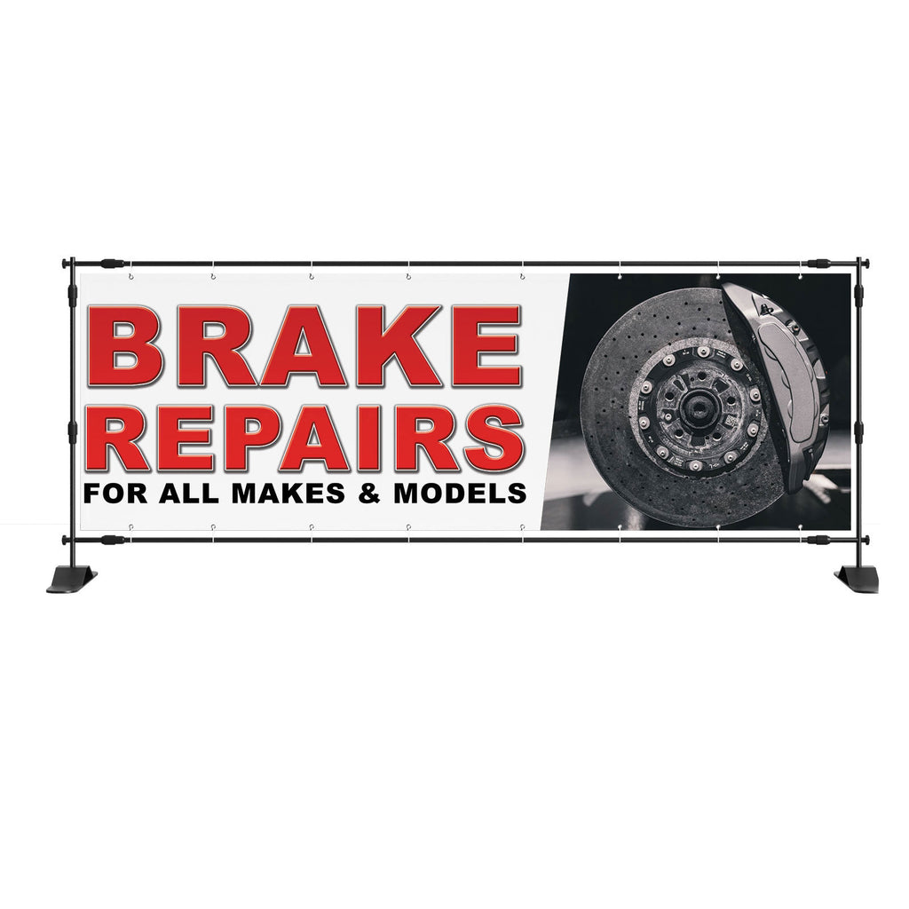 Brake Rotor Advertising Signage Brake Repair Car Service Mechanics PVC Banner Sign | Concept Graphics