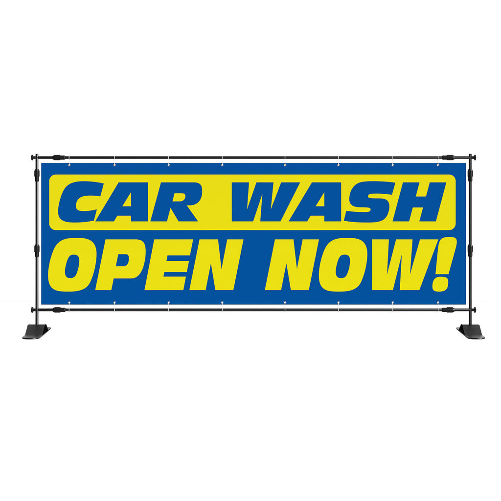 Car Wash Open Now Valeting Detailing PVC Banner Concept Graphics