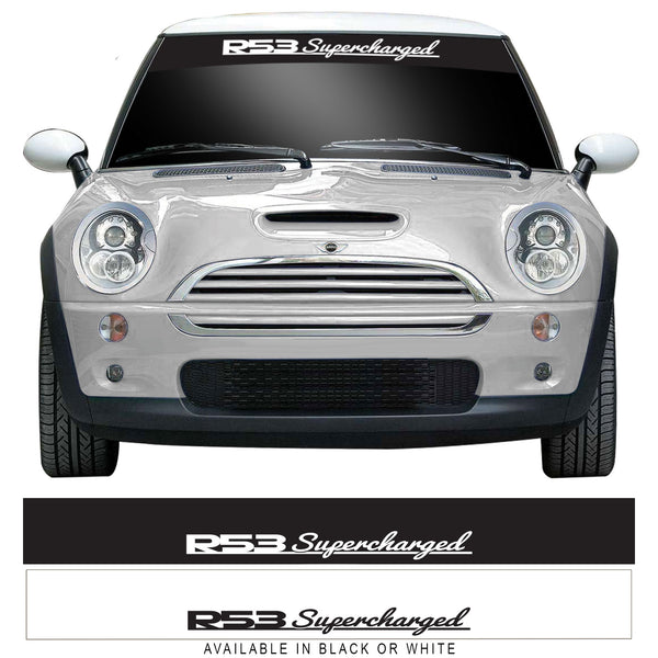 Mini Cooper S One JCW R53 Supercharged Sunstrip Windscreen Banner