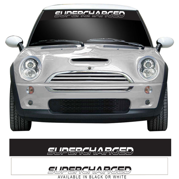 Mini Cooper S JCW ONE Supercharged Sunstrip Banner Sticker